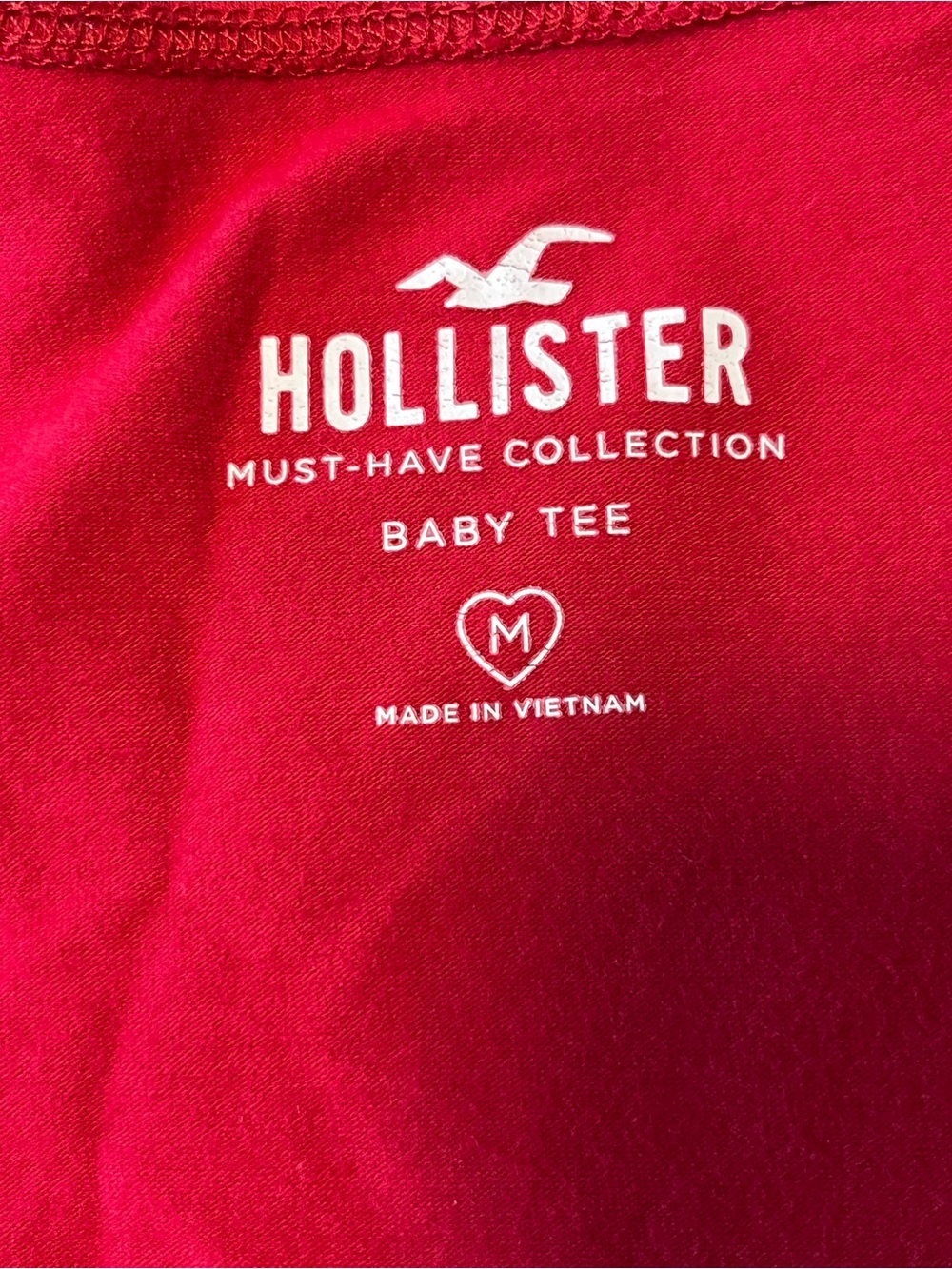 Hollister Red Side-Tie Wrap Short Sleeve Top Size Medium - Picture 2 of 4